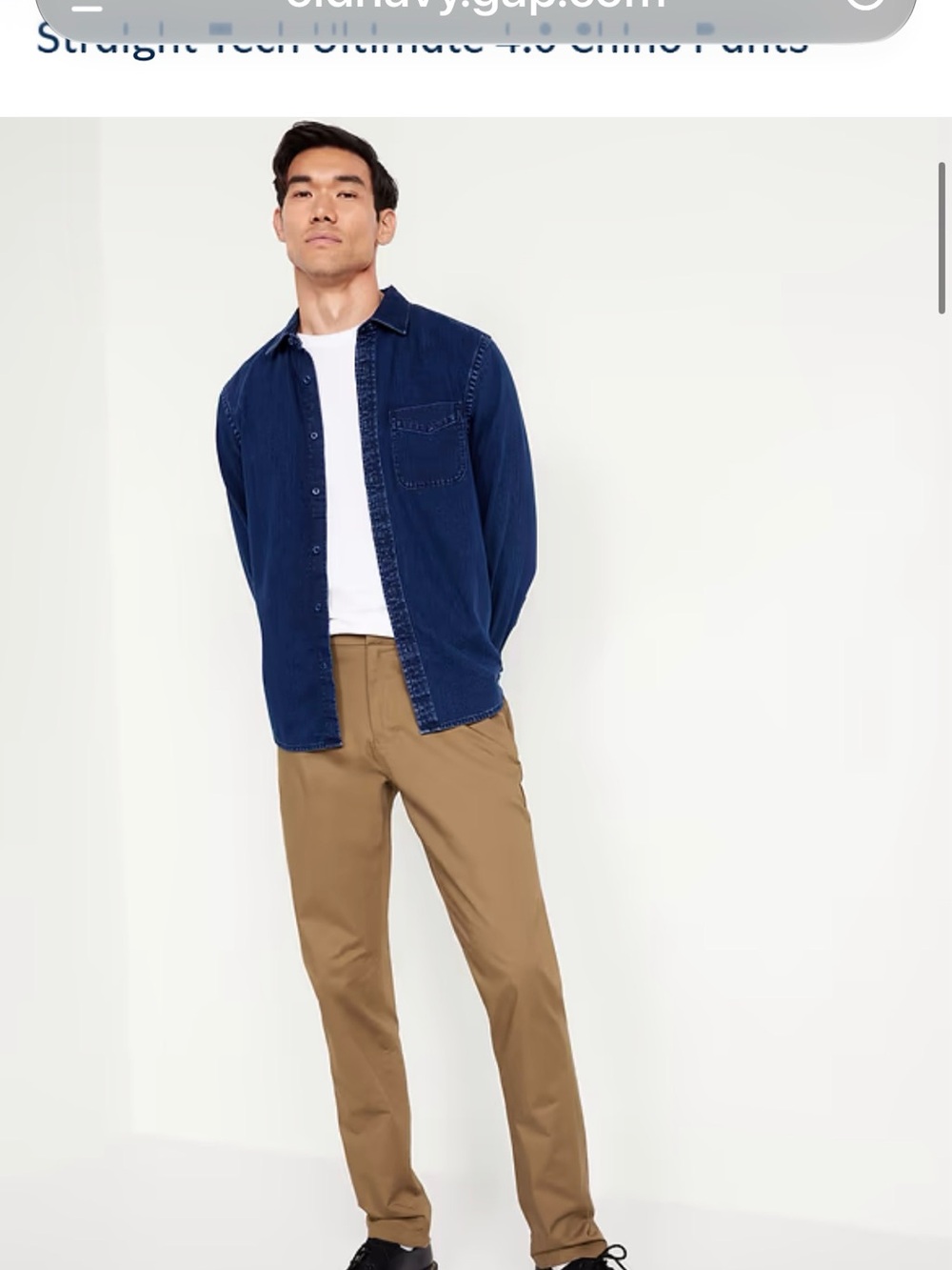 Old Navy straight tech chino